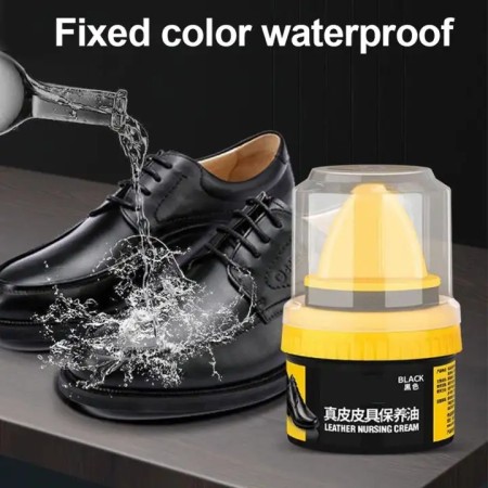 2-pcs, Leather Shoe Polish Cream (Black)